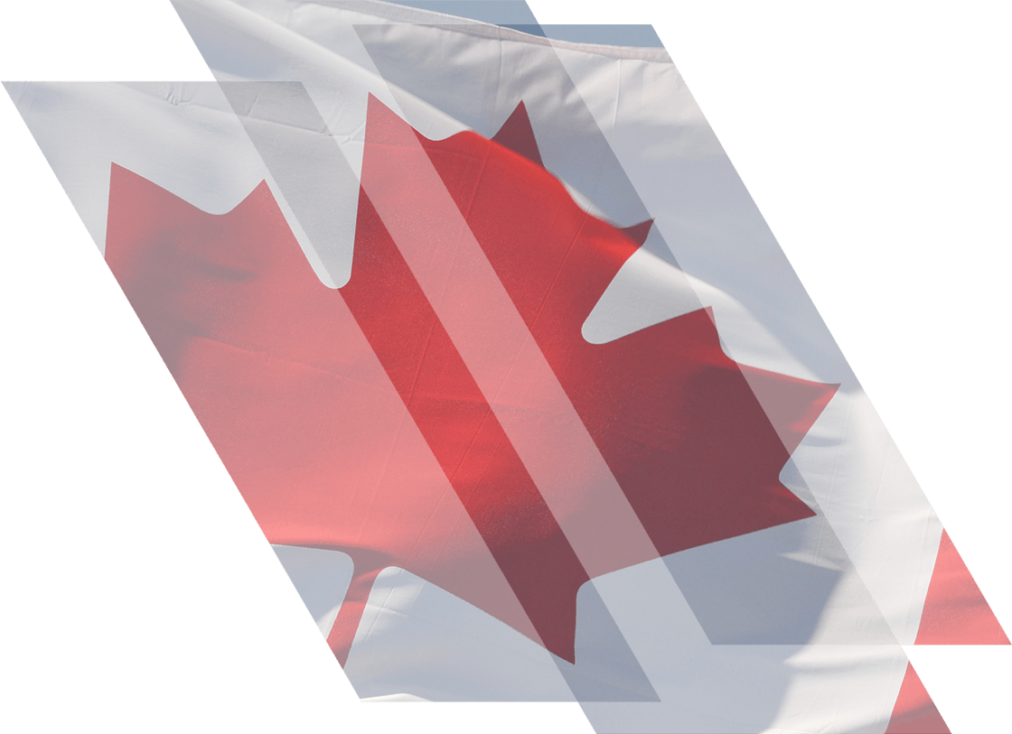 canadian flag slant
